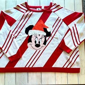 Disney Parks Christmas Minnie Mouse Holiday Sweater Relaxed Fit